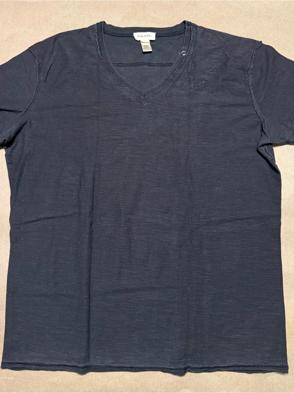 Diesel V Neck Black Fashion Shirt Men's size XXL Rare!